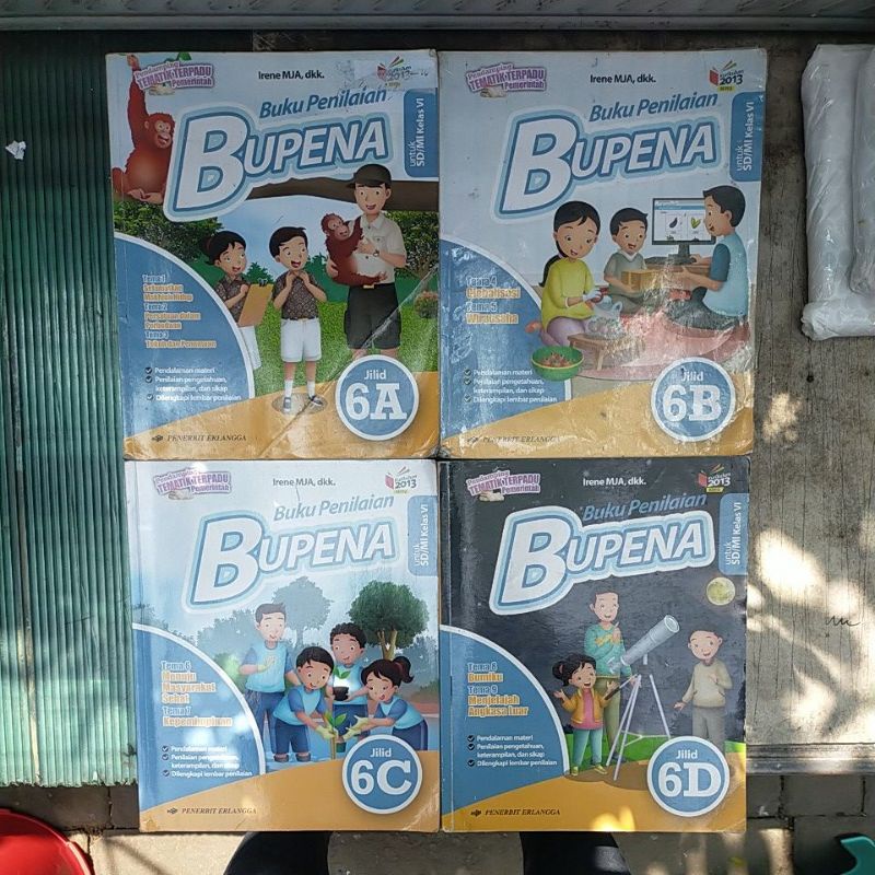 Bupena Kelas 6 SD Jilid 6A, 6B, 6C, 6D / Original