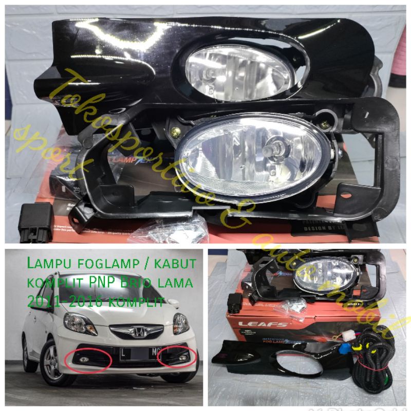 Lampu foglamp Lampu kabut komplit Honda Brio Lama 2011 2012 2013 2014 2015 2016 komplit PNP