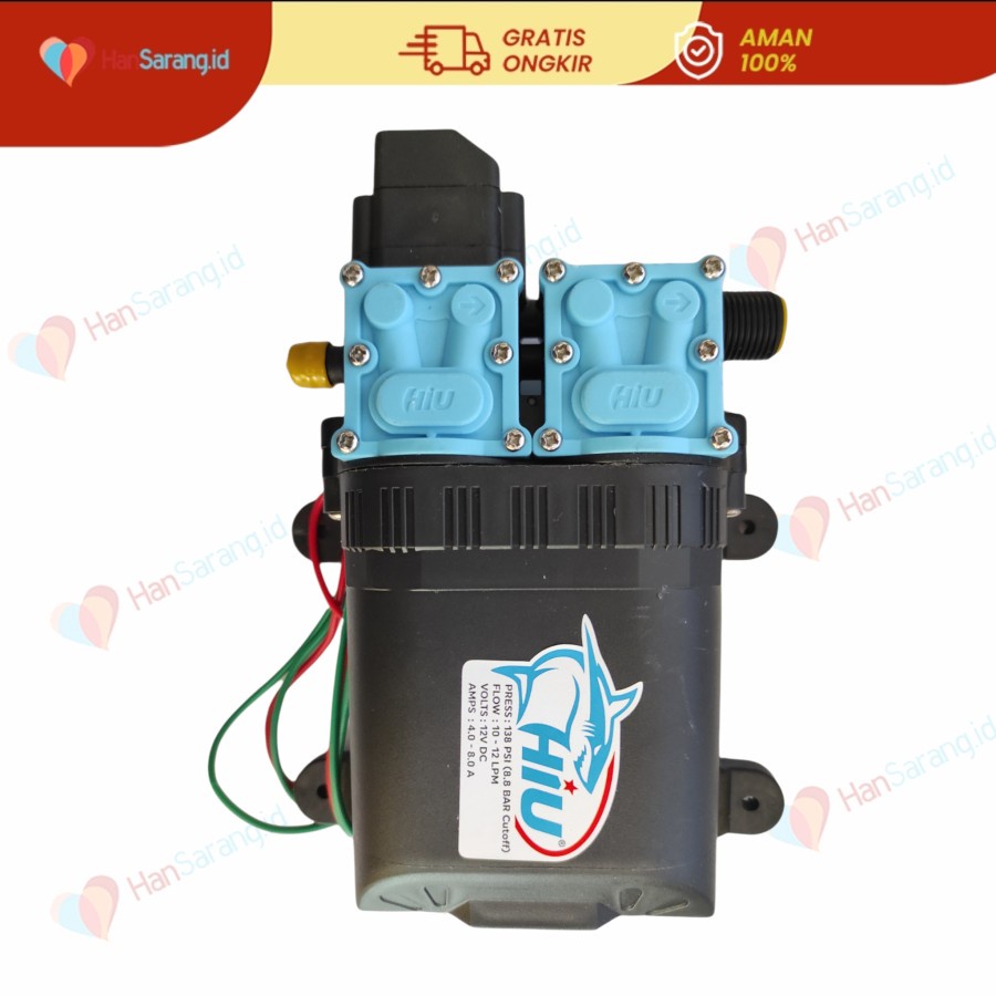 Pompa dianmo hiu double dual pump dinamo double 138 psi semprotan kenceng