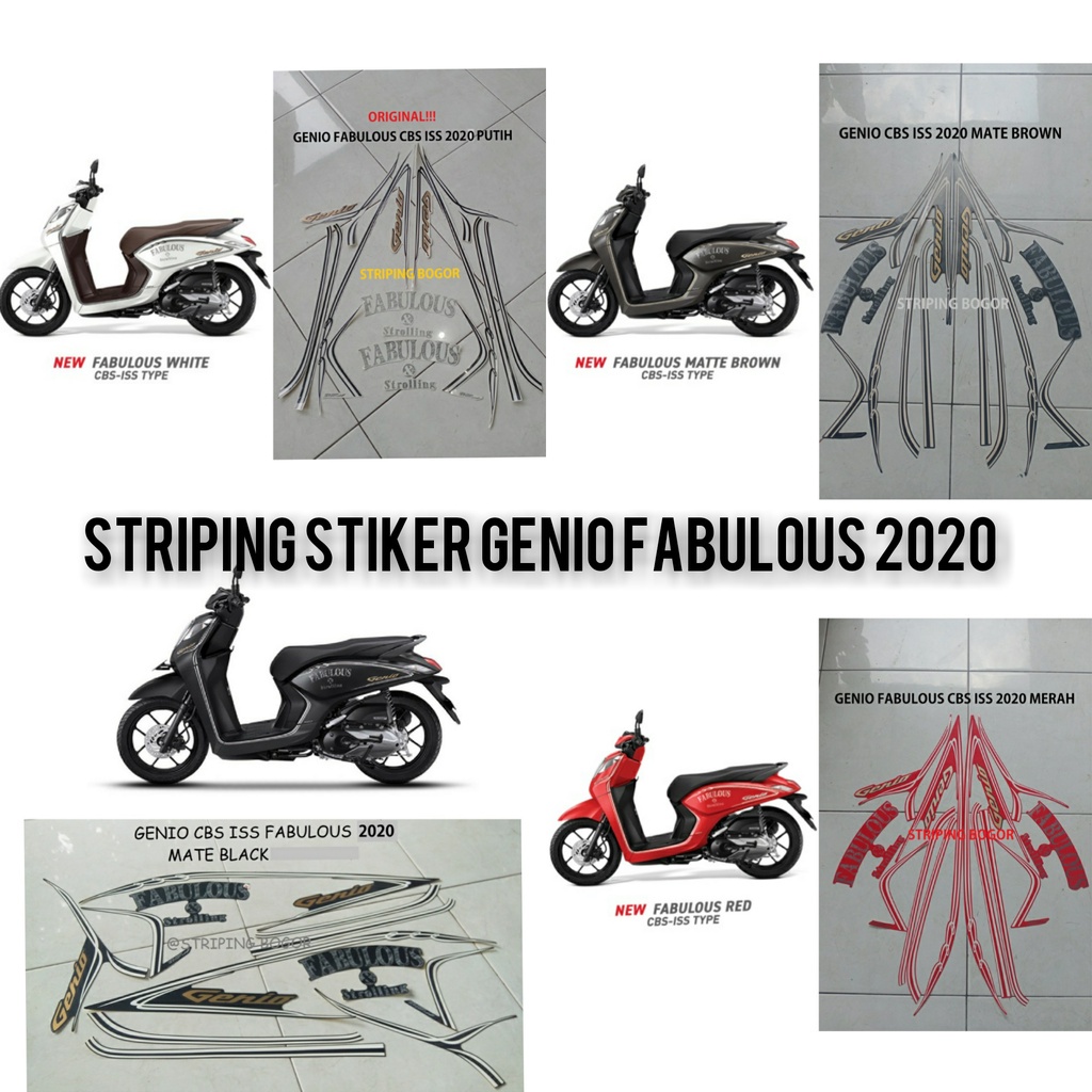 Stiker sticker Striping Motor Honda Genio Fabulous CBS ISS 2020