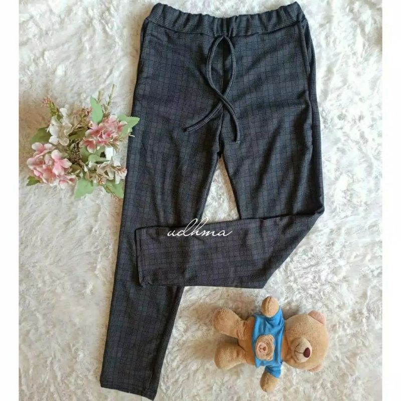 CELANA LUNA JUMBO MOTIF KOTAK-KOTAK / DOTY PANTS JUMBO SIZE XXXL