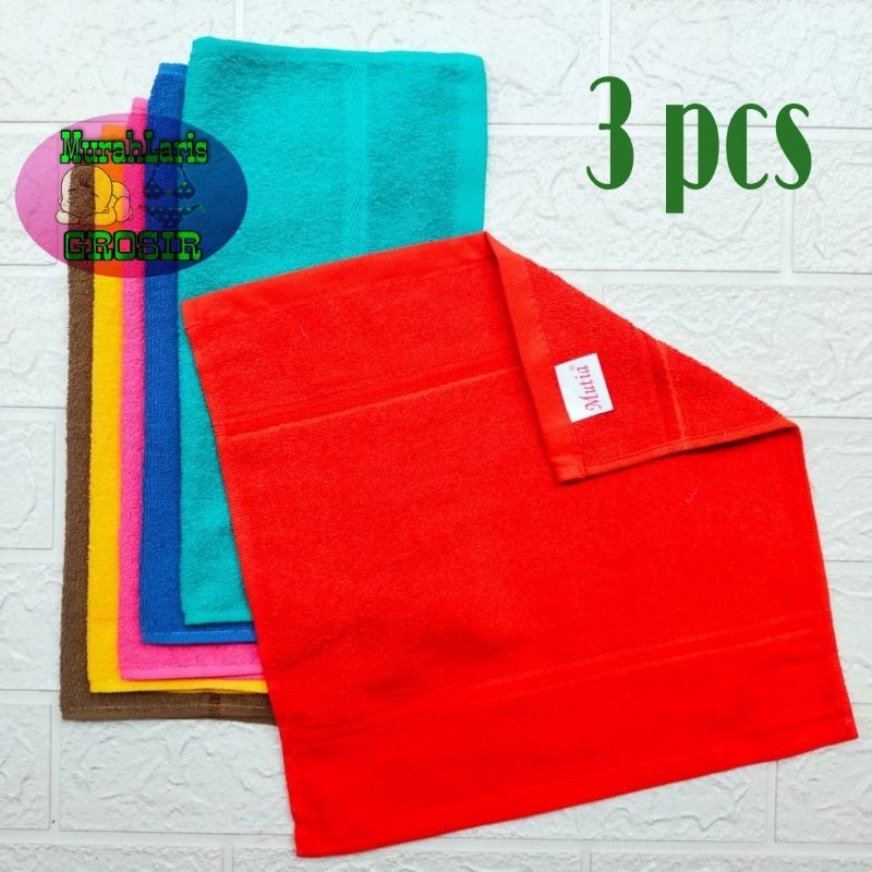 Sapu Tangan Handuk Mutia | Saputangan Pria Wanita Resap Air | Lap Muka