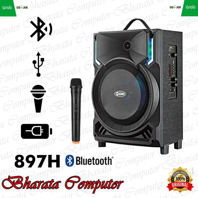 Speaker Aktif Portable Gmc 897H Bluetooth Bass Super Sound Original Saharaksatria