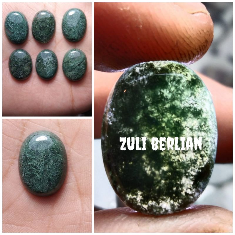 Batu akik lumut suliki hijau