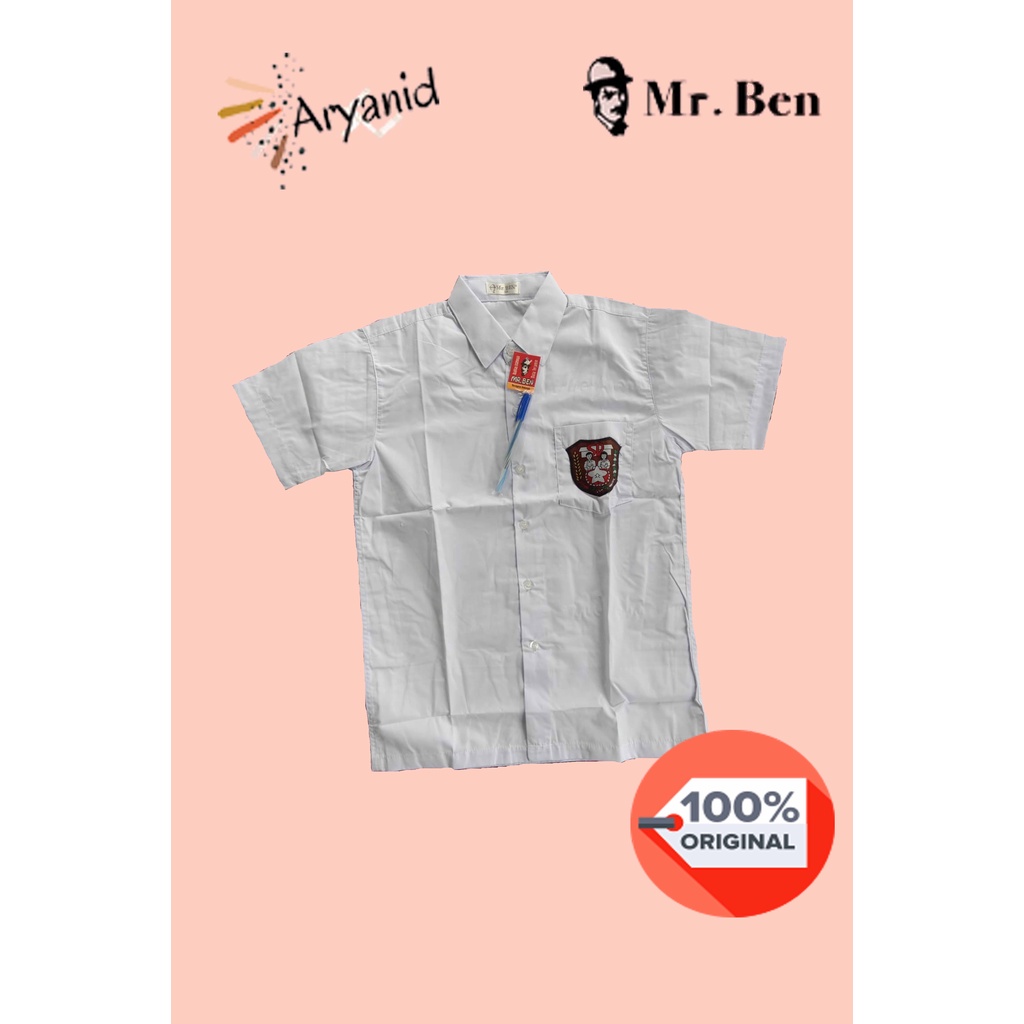 SERAGAM SEKOLAH MR BEN KEMEJA SD PUTIH PENDEK CYC / KATUN