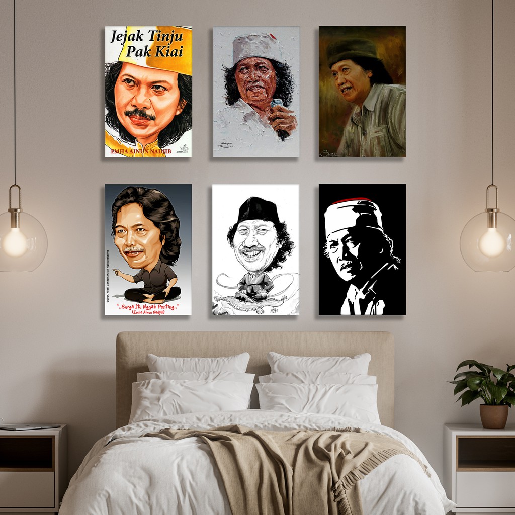 Woodie Hiasan Dinding Cak Nun EMHA Wall Decor Dekorasi Kamar - Poster Dinding Cak Nun EMHA MDF