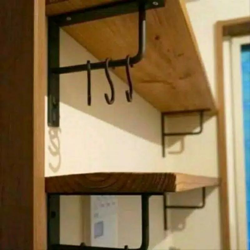 RAK SIKU BESI HAMBALAN KAYU / RAK SIKU BESI SERBAGUNA