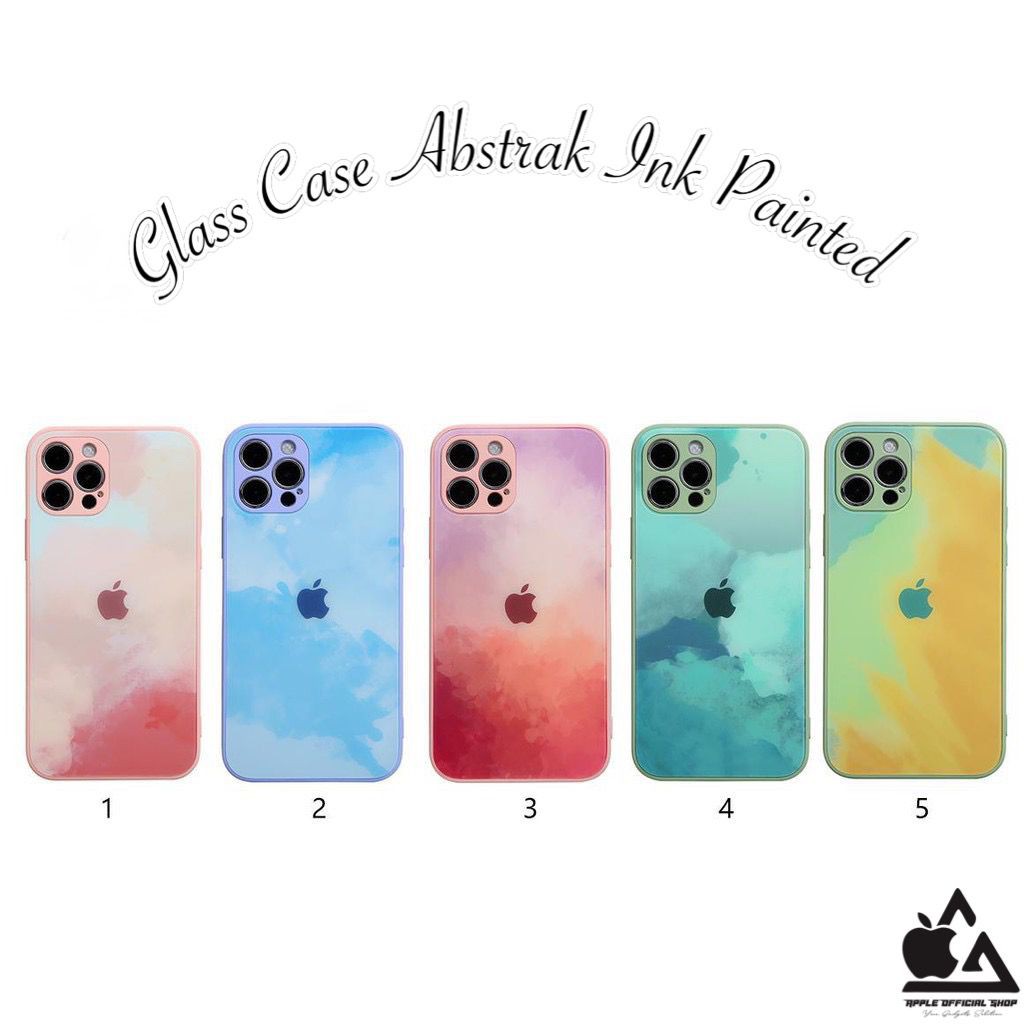 Premium Glass Case Asbtrak OPPO Reno 4 Reno 4F Reno 5F Tempered Ink Painted SOFTCASE HARDCASE