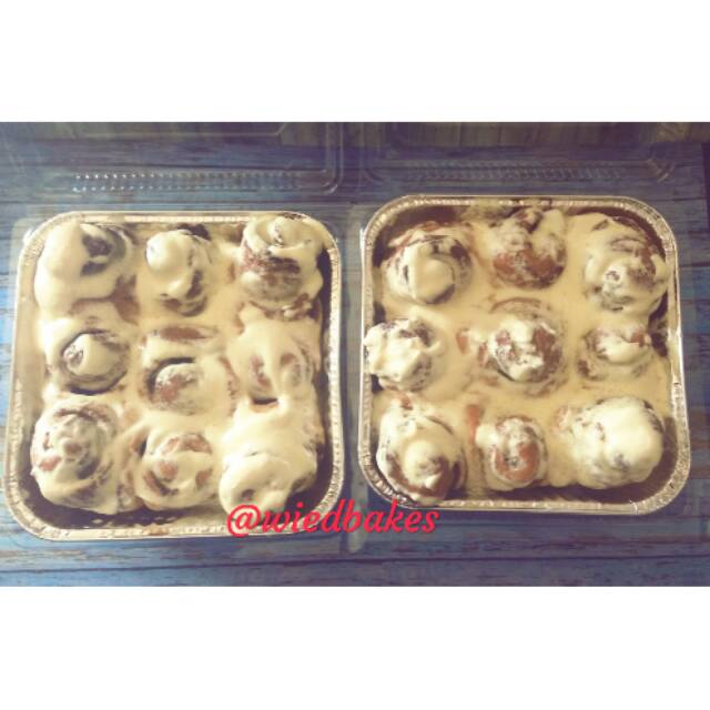 

Cinnamon rolls dengan cream cheese frosting