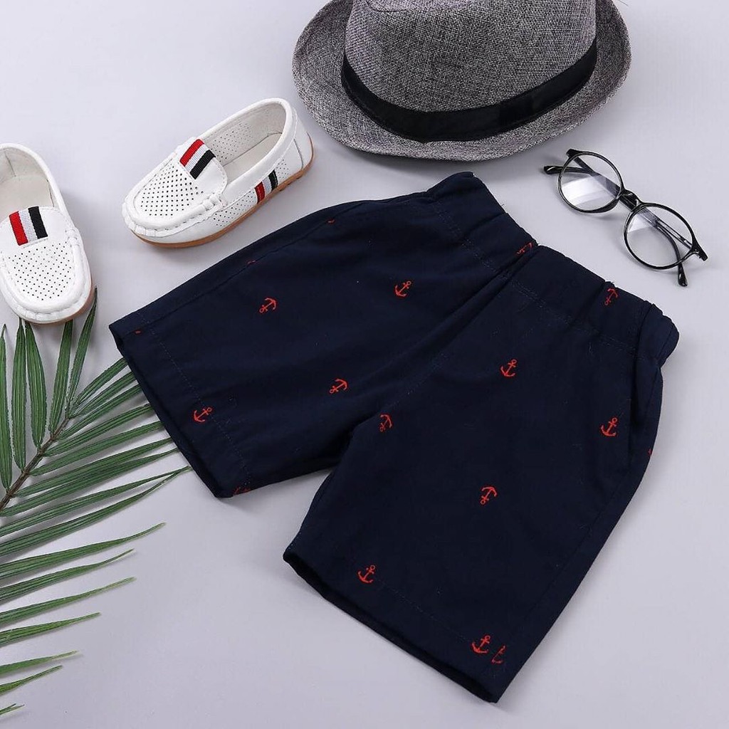 CELANA PENDEK ANAK MOTIF JANGKAR SZ 1-8TH JK13