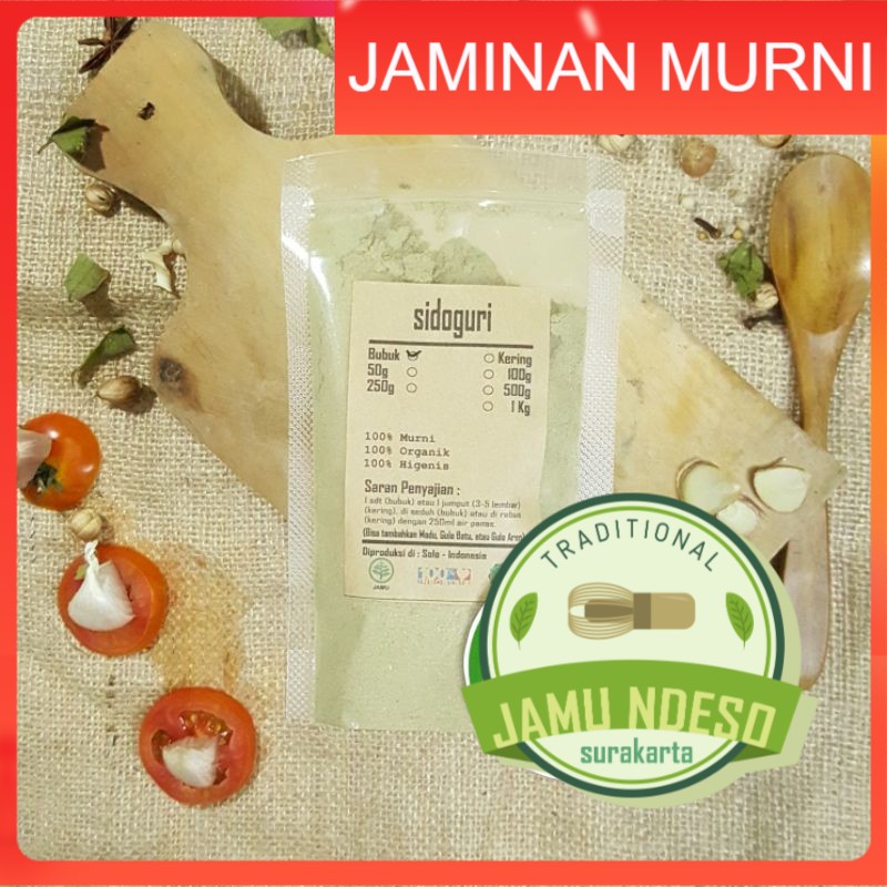 

SIDAGURI / SIDOGORI BUBUK 100 GRAM - Sida Rhombifolia - MURNI - JSR - PREMIUM QUALITY