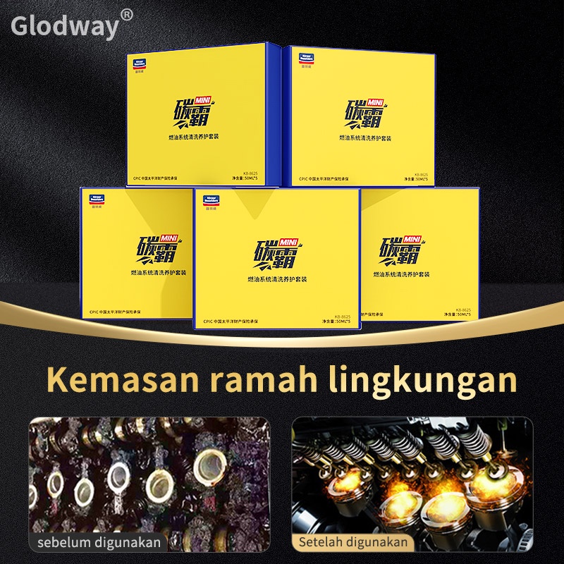 GLODWAY Meningkatkan Kecepatan Carbon Cleaner Pembersih Kerak Ruang Bakar Mesin/Pembersih Bahan Bakar/Campuran Bahan Bakar/Penghemat /Bahan Bakar/ Injector Cleaner/Pembersih Mesin Mobil dan Motor/Cairan Pembersih Kerak Mesin Motor dan Mobil