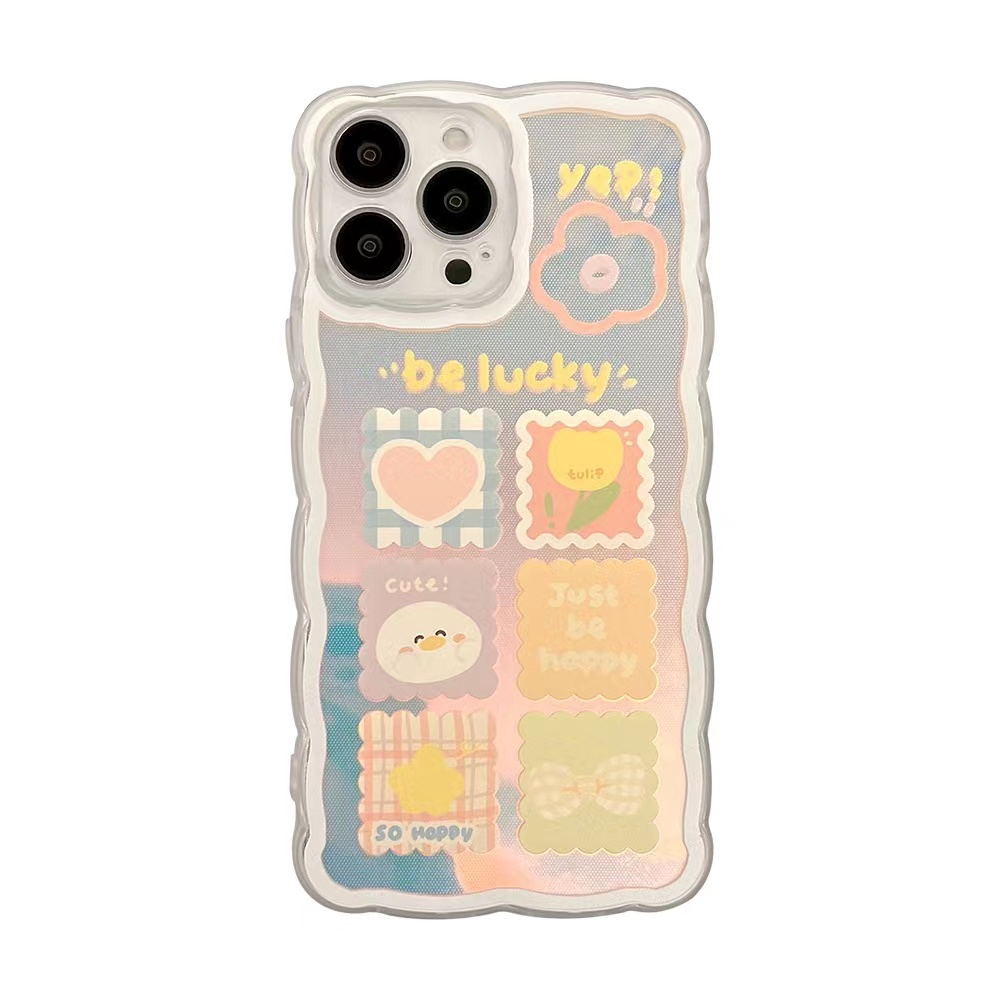 Soft Case Tpu Transparan Motif Kartun Lucu 13 13pro 13prm Untuk iPhone 11 7Plus 8Plus Xr XS 13 12pro Max