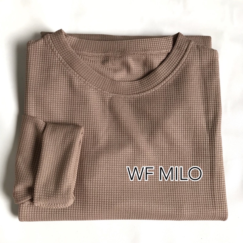 longsleeve rib basic sweater premium baju lengan panjang KALLYOUTFIT-WF MILO
