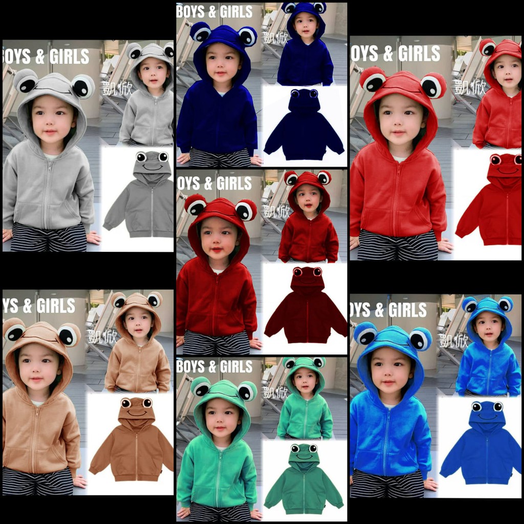 orenz.shop COD jaket hoddie anak unisex frog