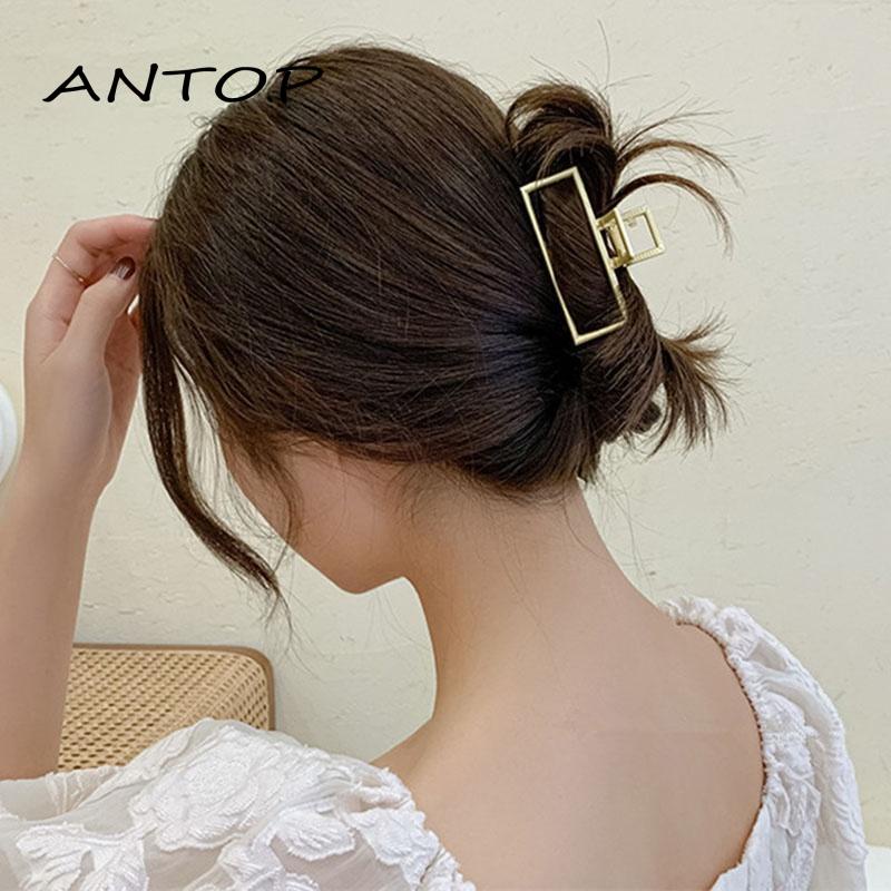 Jepit Rambut Bahan Metal Tekstur Simple Untuk Wanita