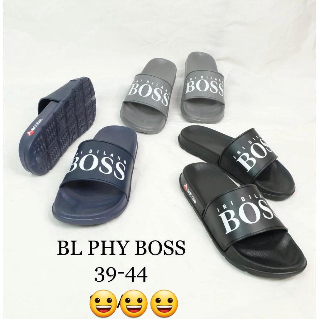 Sandal Slop Pria Dewasa  Boloni Iri Bilang Boss