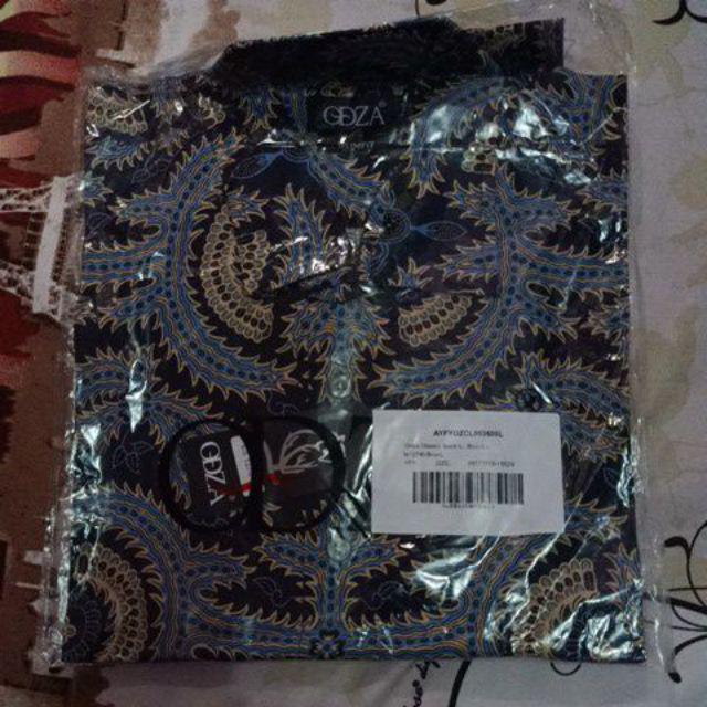 Kemeja Batik Pria Modern Lengan Panjang Casual Modis Slim Fit Trendy Masa Kini Lbl 118