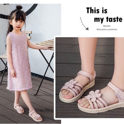 Sunset Beach Sandal Anak Perempuan Karet BUNGA DAISY / Sandal Import Jelly A33