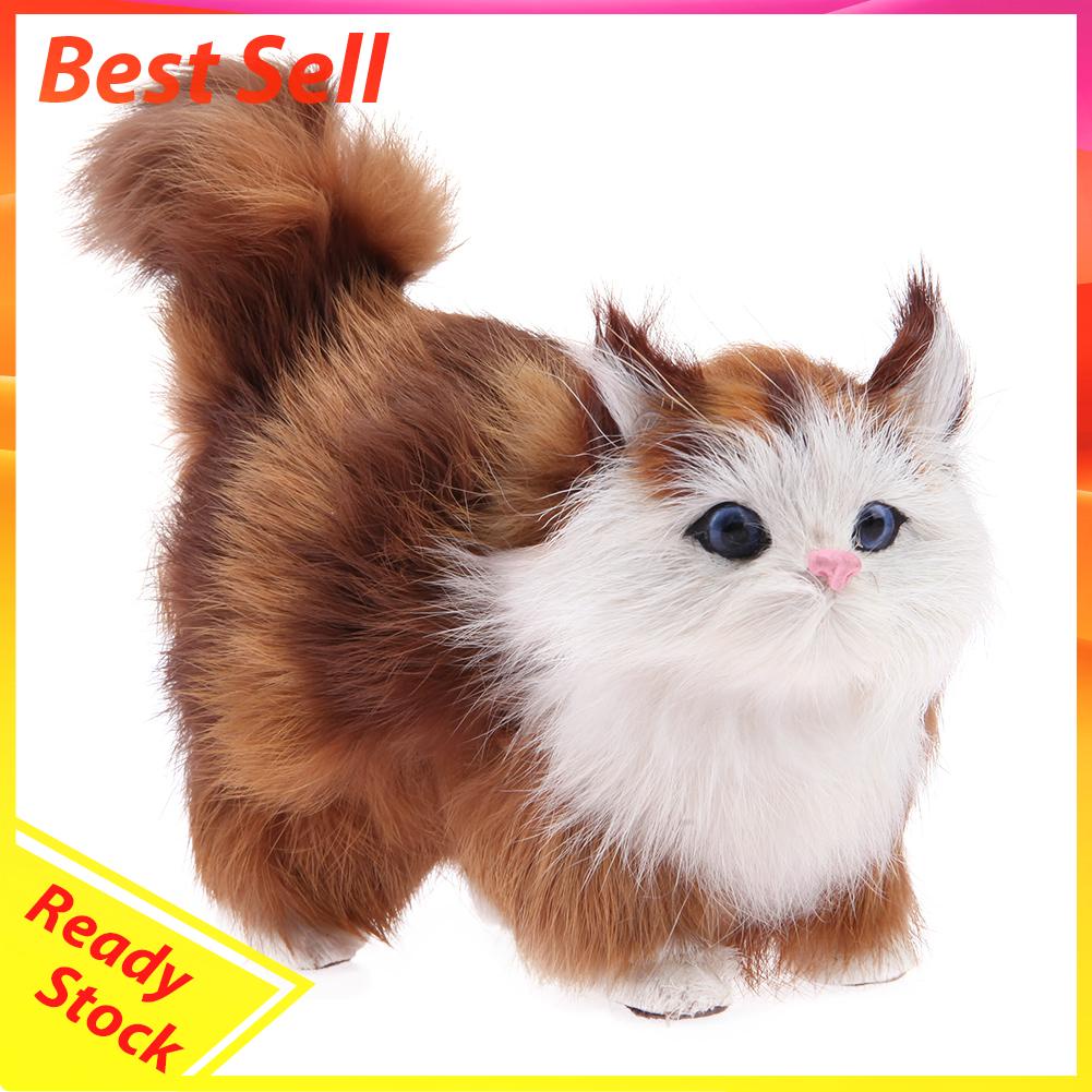 Mainan Boneka Stuffed Plush Simulasi Kucing Untuk Hadiah Anak