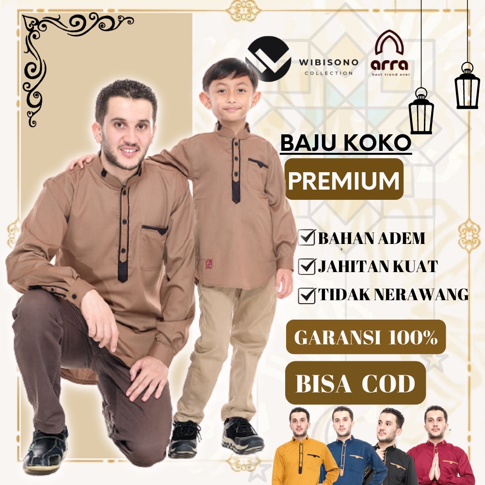 Koko Kurta Pakistan YU5 Couple Keluarga Ayah Dan Anak Laki Laki Lengan Panjang Terbaru Original SULAIMAN