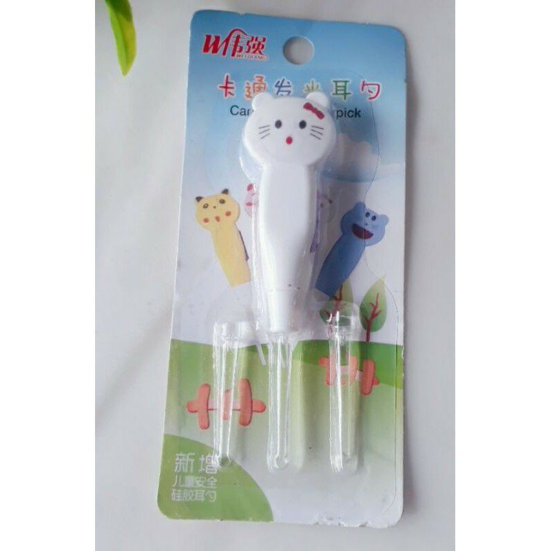 Korek kuping led / Earpick cute animal cartoon