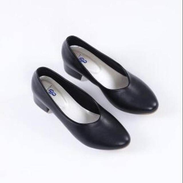 [SIAP KIRIM] BRShoes102 Hitam Sepatu Heels Kerja Casual Wanita