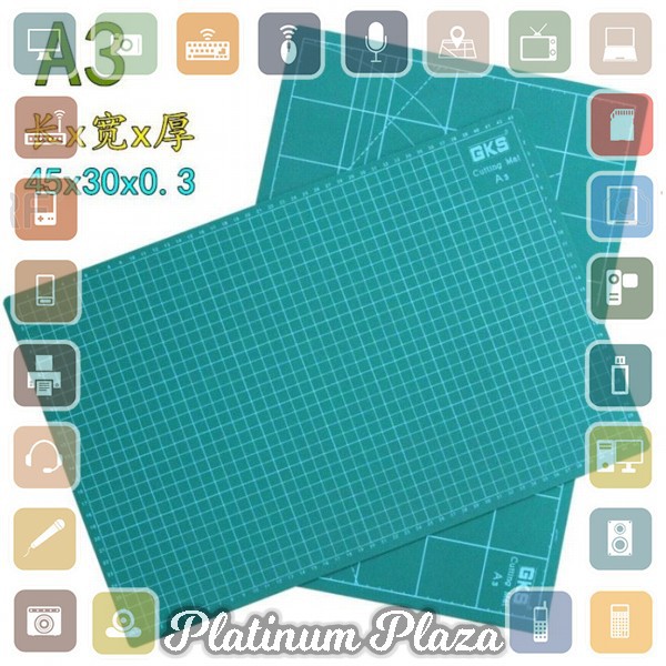 GKS Work Cutting Mat Pad A3 45 x 30cm - GKSA3 - Green`E3KW23-