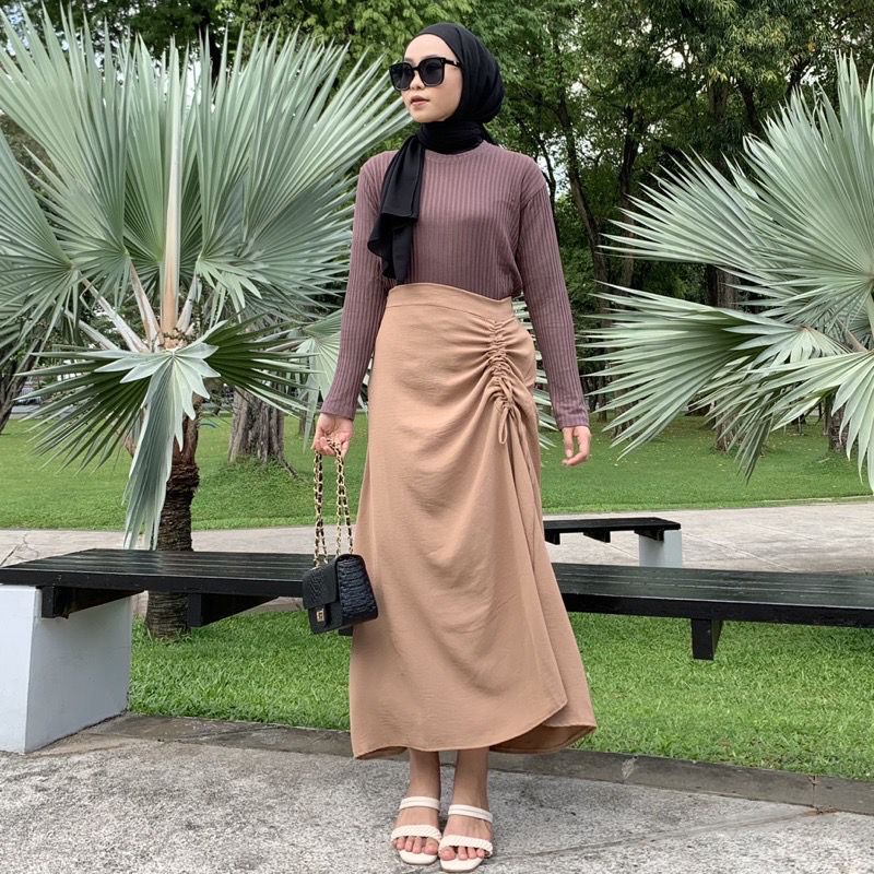 1KG MUAT 5PCS | KARIN JOSEP SKIRT ROK SERUT AIRFLOW CRINKL EOOTD ALA SELEBGRAM FASHION GROSIR