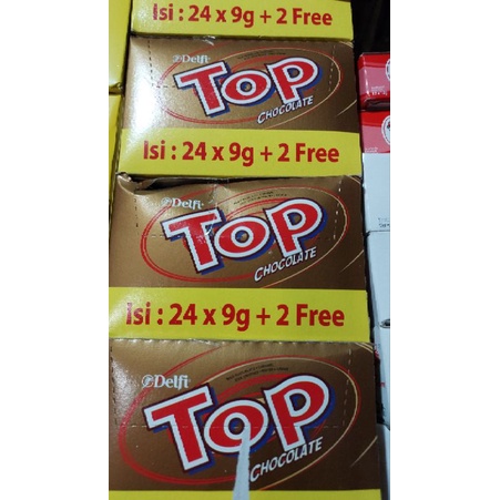 

chocolate top delfi jumbo box isi 24pcs × 9g + 2free