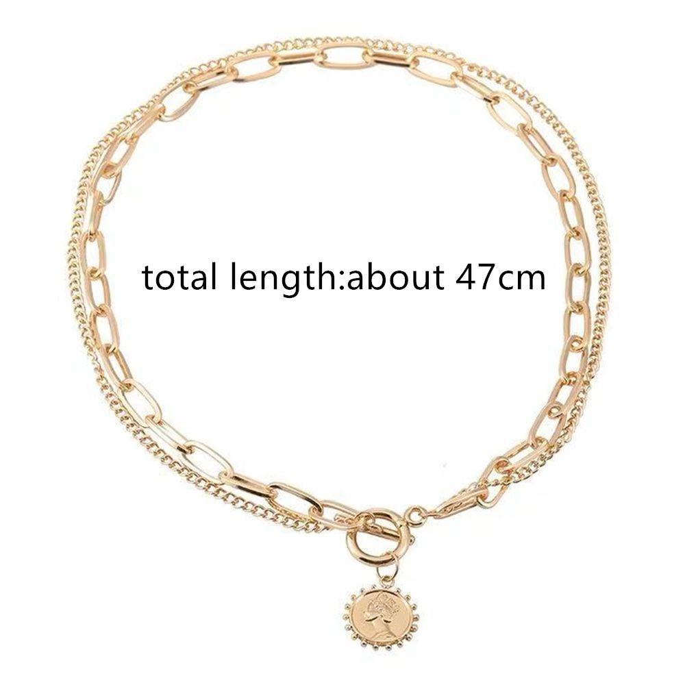 Top Kalung Wanita Anti Karat Rantai Boho Perhiasan Punk Choker Wanita Anti Karat