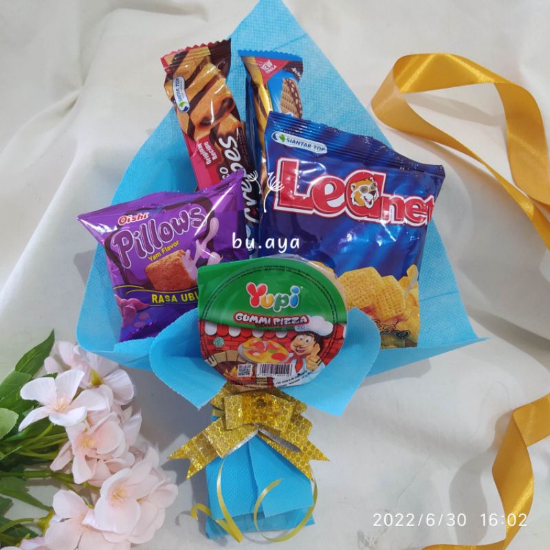 souvenir ulang tahun buket jajan buket snack Birthday Gift Milad