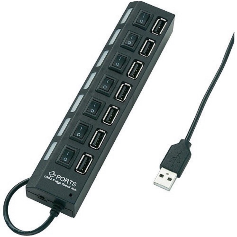 USB HUB 7 Port USB Saklar ON/OF Speed USB 2.0 - USB Saklar 7 Port