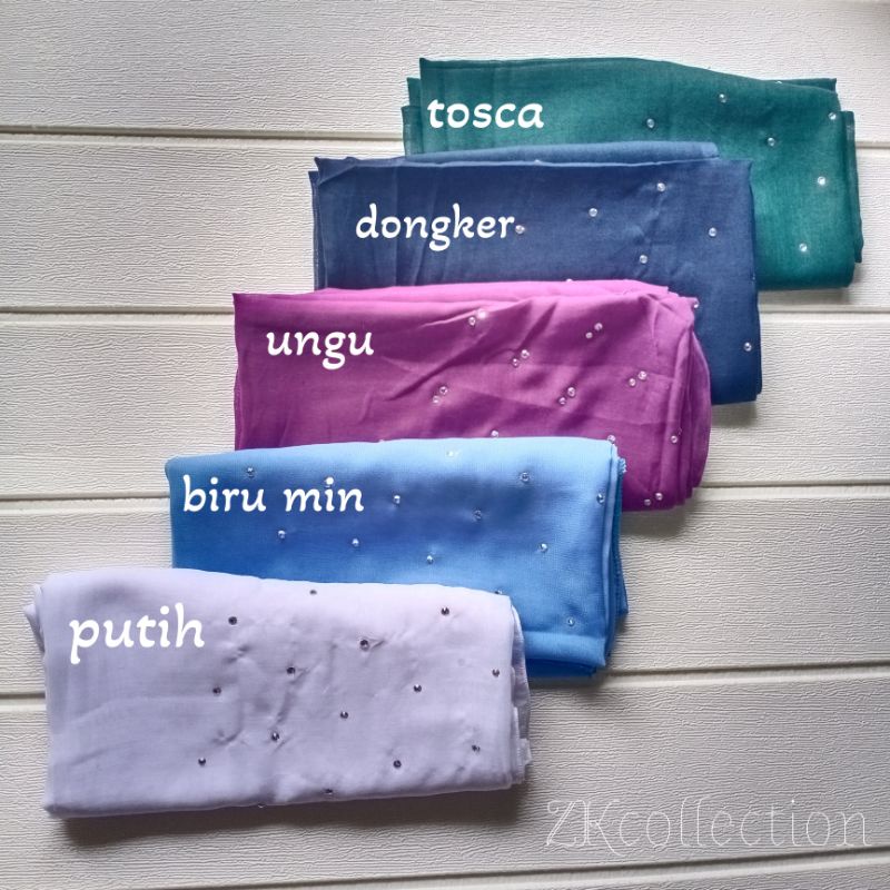 jilbab segi empat swarovsky Paris