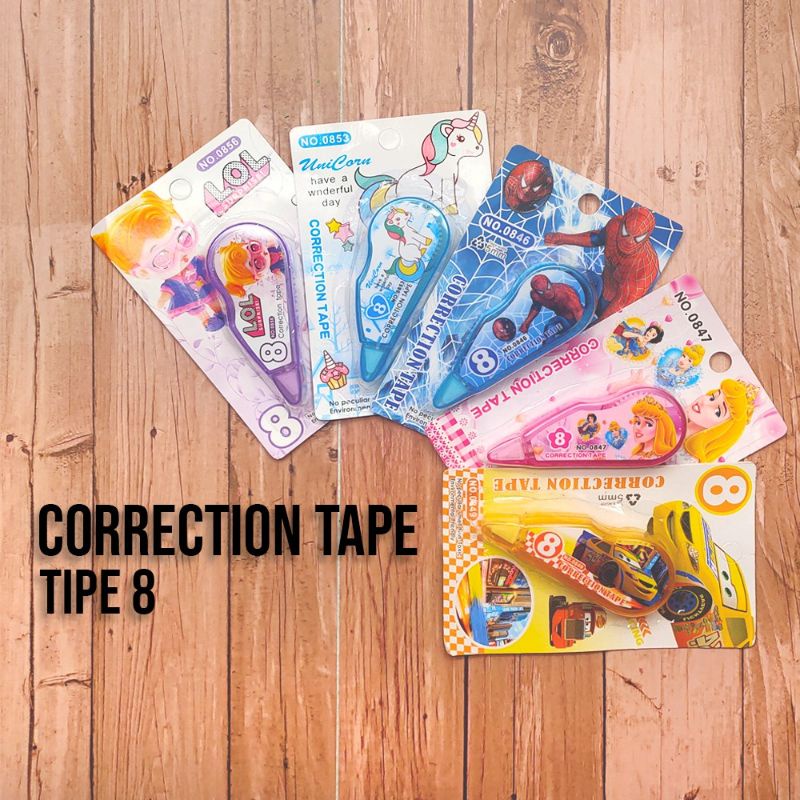 

Corection roller tape/ stipo kertas/tipex kertas/ tip-ex roller karakter 8m