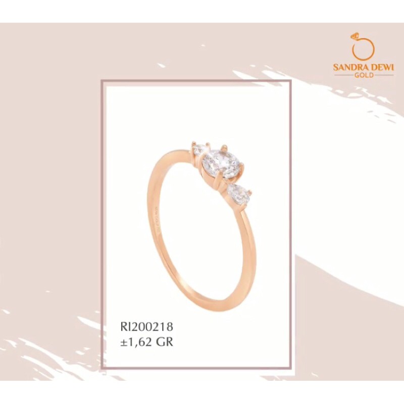 Sandra Dewi Gold Cincin K-Style Rosegold-RI200218