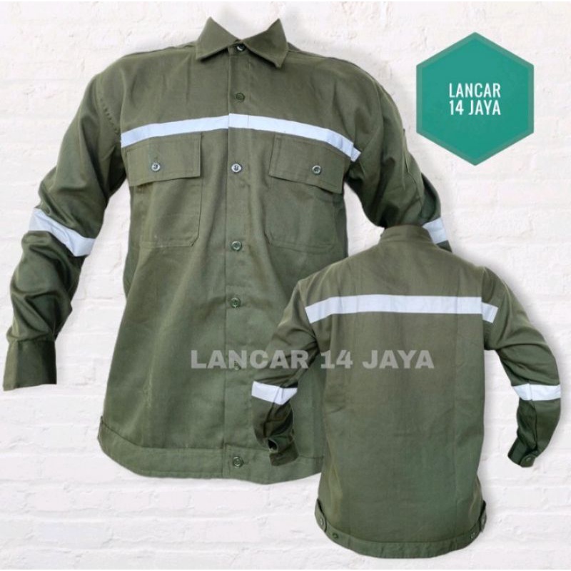 kemeja lapangan wearpak / kerja / lapangan / tangan panjang