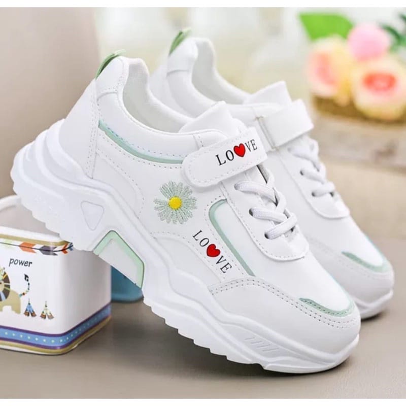 Sepatu Sneaker Anak Perempuan Motif BUNGA