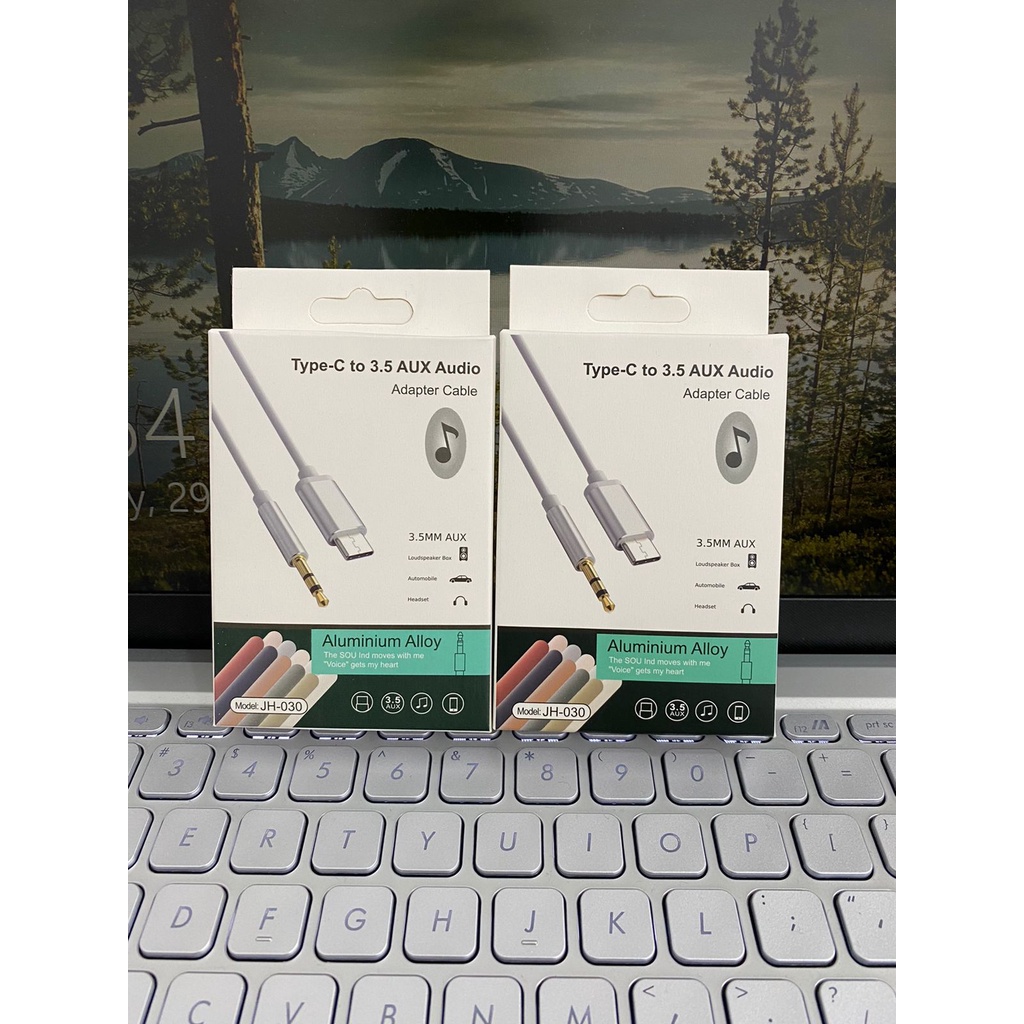 Kabel Type C to 3.5 AUX JH-030 Audio Adapter Mobil Headset Aluminium Alloy Material
