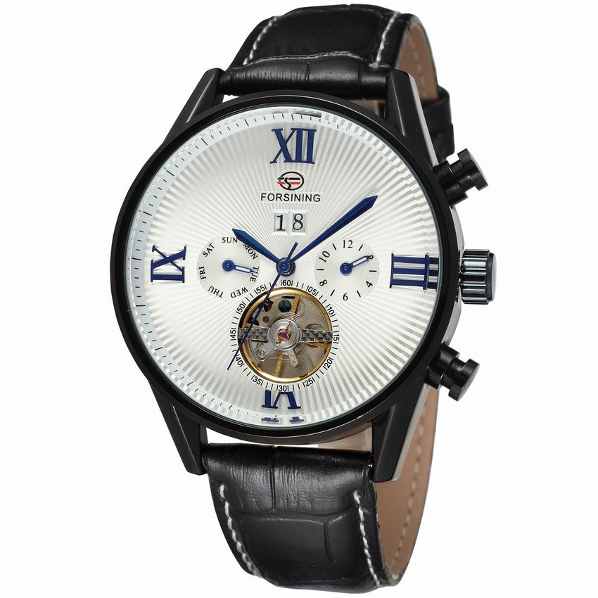 

FORSINING Jam Tangan Mekanik Otomatis Tourbillon Anti Air Bahan Stainless Steel