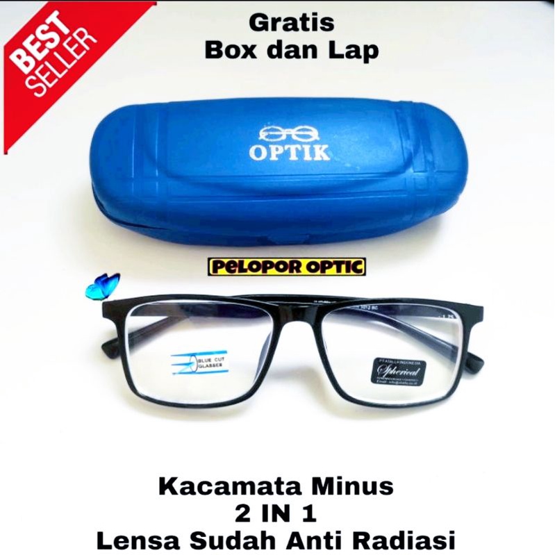 COD-Kacamata minus lensa blueray anti radiasi Kacamata rabun jauh Kacamata minus jarak jauh pria dan