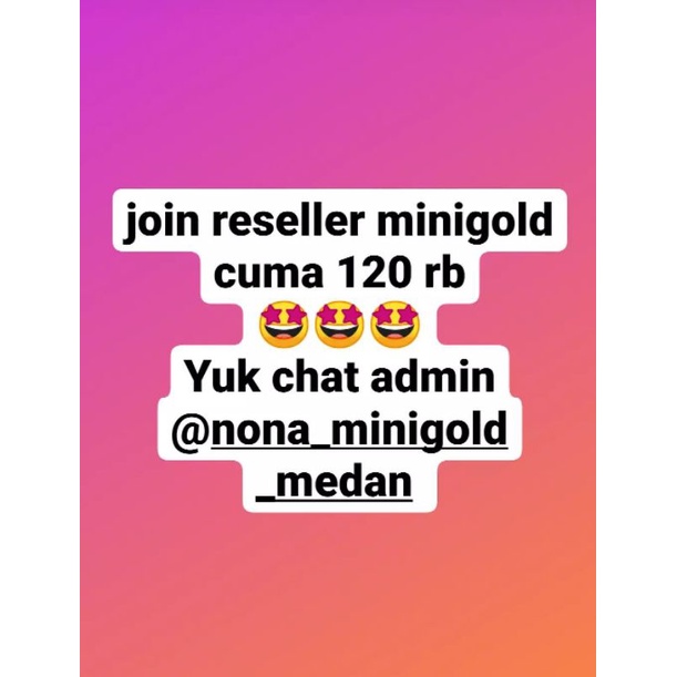 JOIN RESELLER MINIGOLD