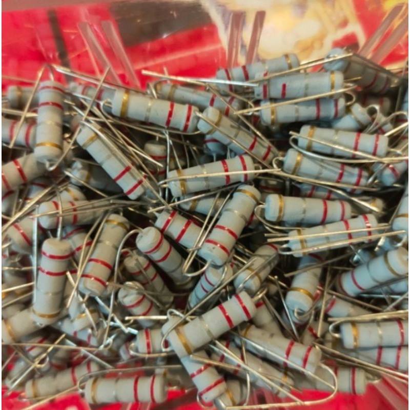 (Isi 10pcs) RESISTOR 2 Watt 2R 2R2 2K2 22K 220K 3R 3R3 3K3 3R9 30K 120R 15R 150R 150K 18K 180K 27K