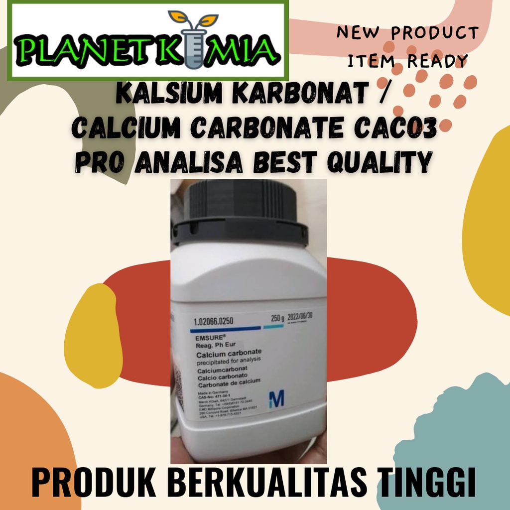 Calcium Carbonate / Kalsium Karbonat Pro Analia Merck 10 Gram