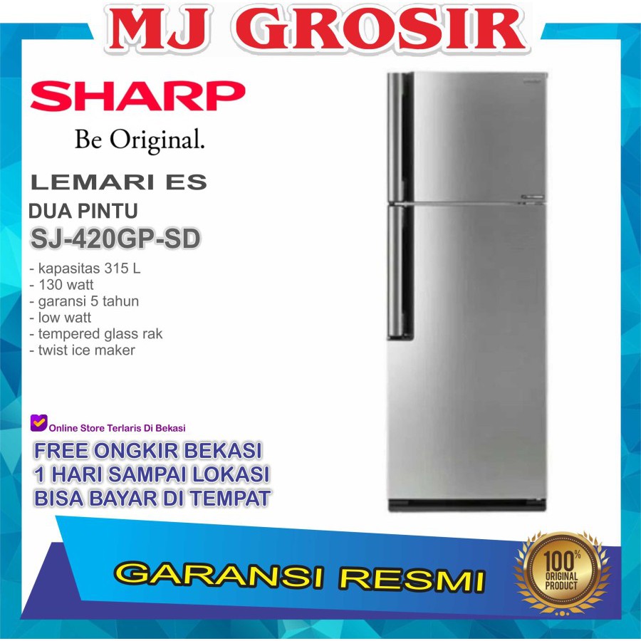 Kulkas Sharp Sj 420 Gpsd Lemari Es 2 Pintu Sj420gpsd Sj 420gpsd Plasma Shopee Indonesia
