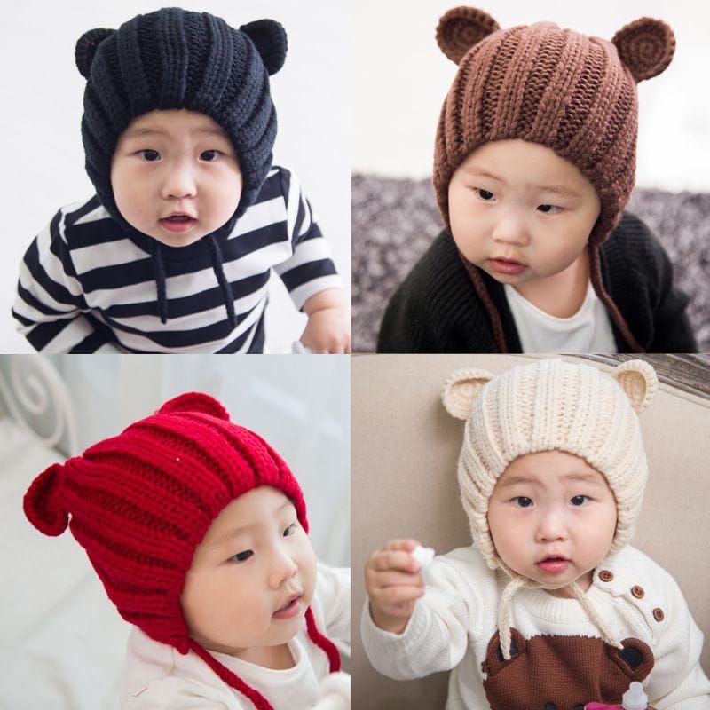 Topi kupluk  anak model bonnet ear mouse