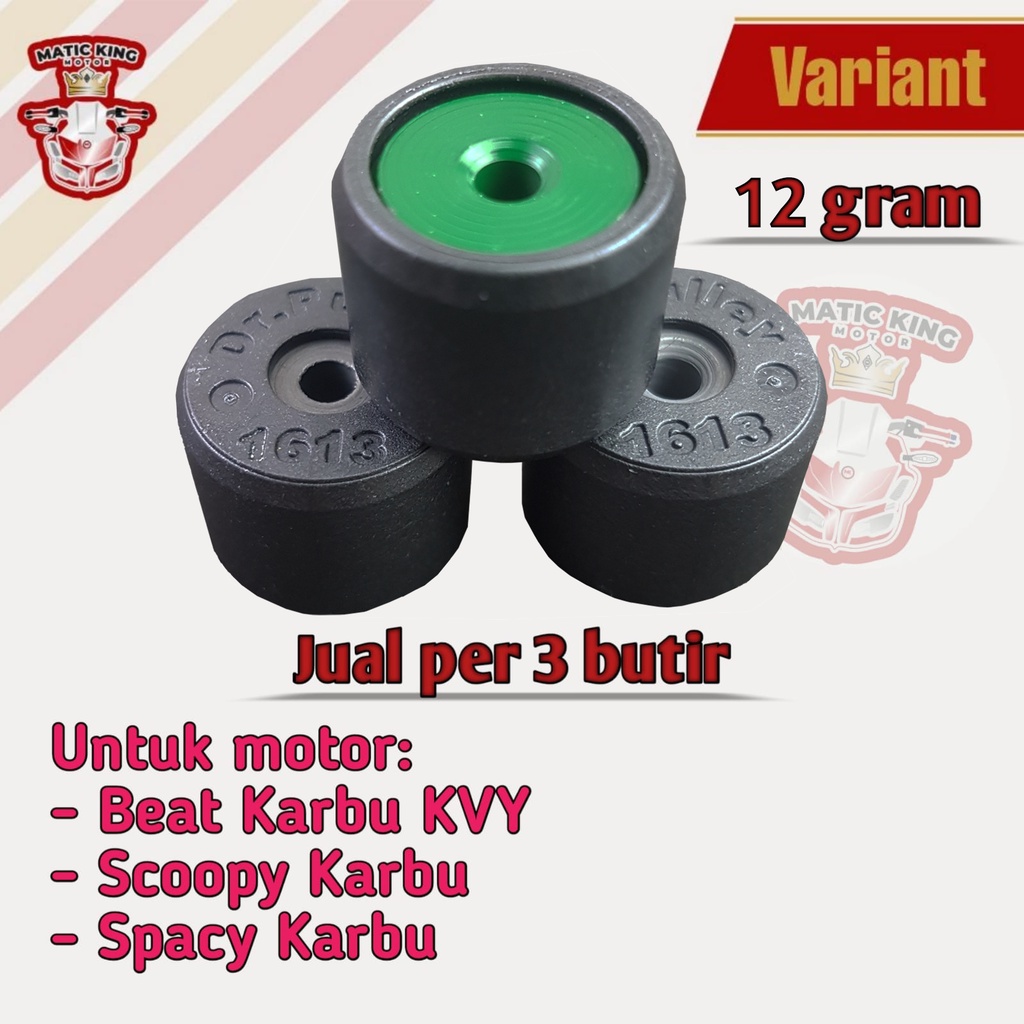 Roller racing Beat Scoopy Spacy 110 Karburator Dr pulley tipe 1613 per 3 butir