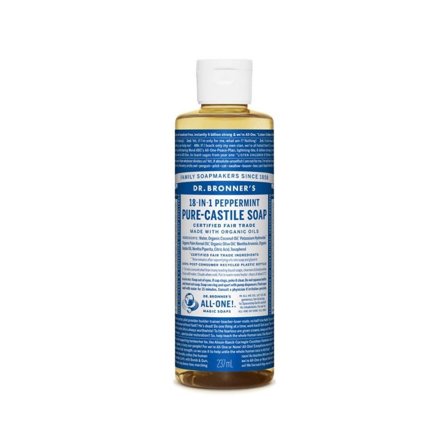 Dr Bronners Peppermint Pure-Castile Soap 237 Ml