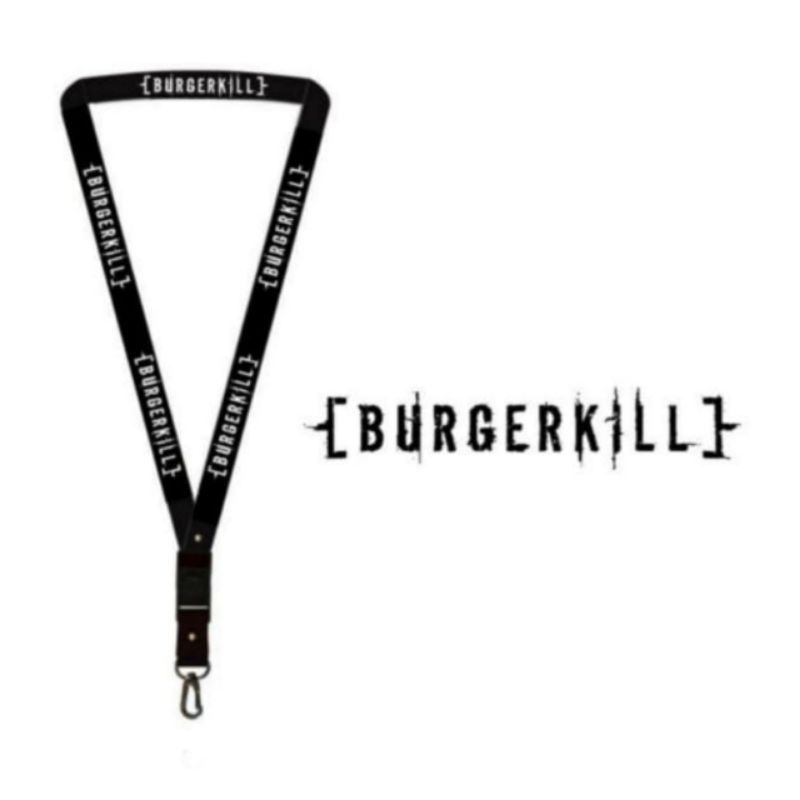 

lanyard gantungan BURGERKILL band logo/kunci/tulisan/tali kartu nama/flashdisk/key/kartu nama/idcard/hp