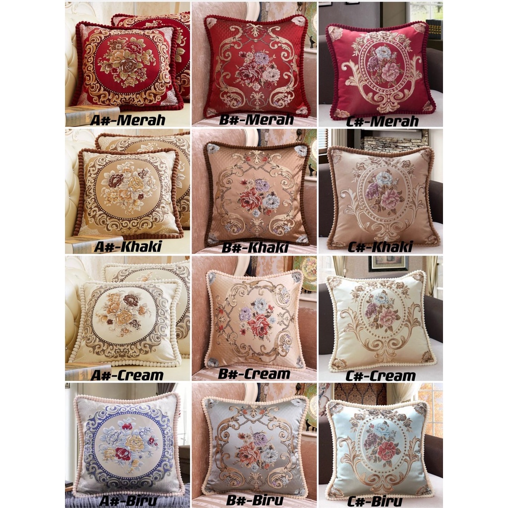 Utama Jakarta Baru - Sarung Bantal Sofa Emboss Premium Uk 48x48cm/Sarung Bantal Kursi